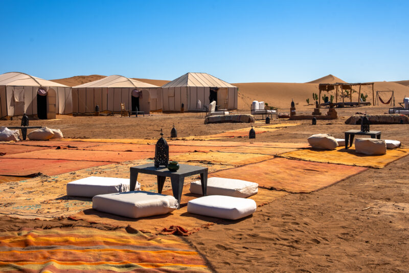 Dune and camp view at Ahlan Camp