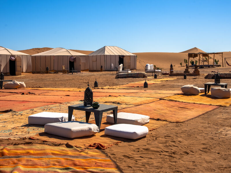 Dune and camp view at Ahlan Camp