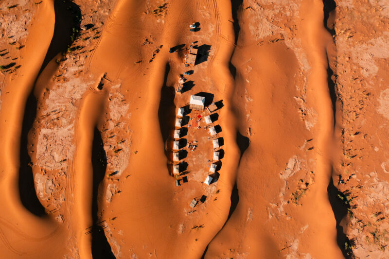 Birds eye view of Ahlan Camp